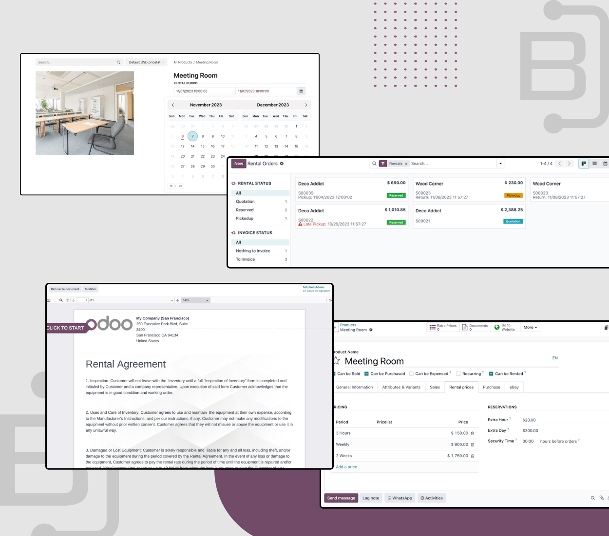 Odoo Rental Management System